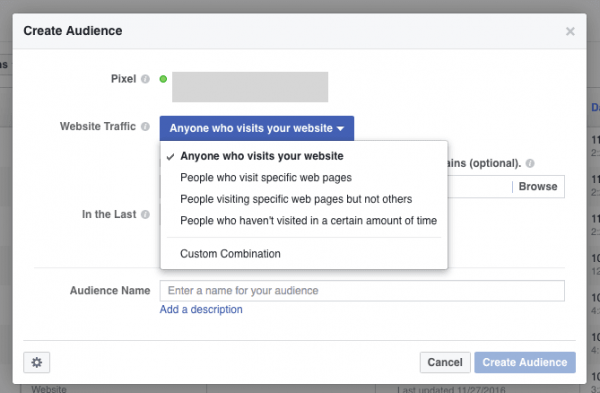 FB Custom Website Traffic different reach