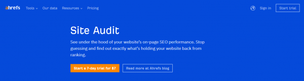 Ahrefs Site Audit Tool